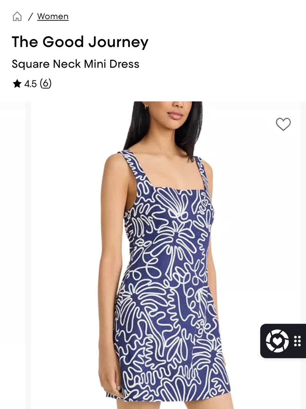 The Good Journey Sleeveless Navy Blue Abstract Print Mini Dress - NWT - Picture 14 of 14